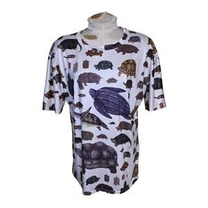 Monkstars Turtle print mens‎ t shirt size Medium